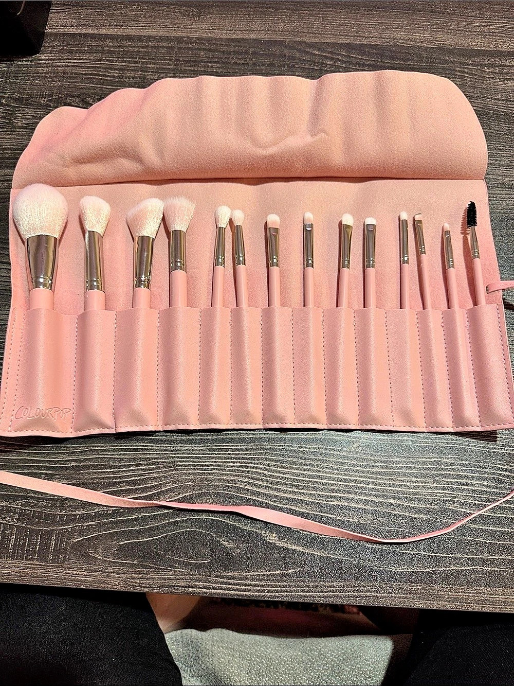 ColourPop Ultimate Brush Roll Makeup Brush Set Pink
